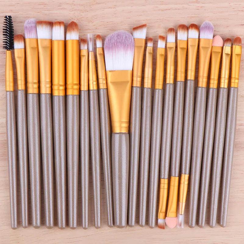 20/10/8/6Pcs Makeup Brushes Set Professional Plastic Handle Soft Synthetic Powder Foundation Eyeshadow Make Up Brush Cosmetics