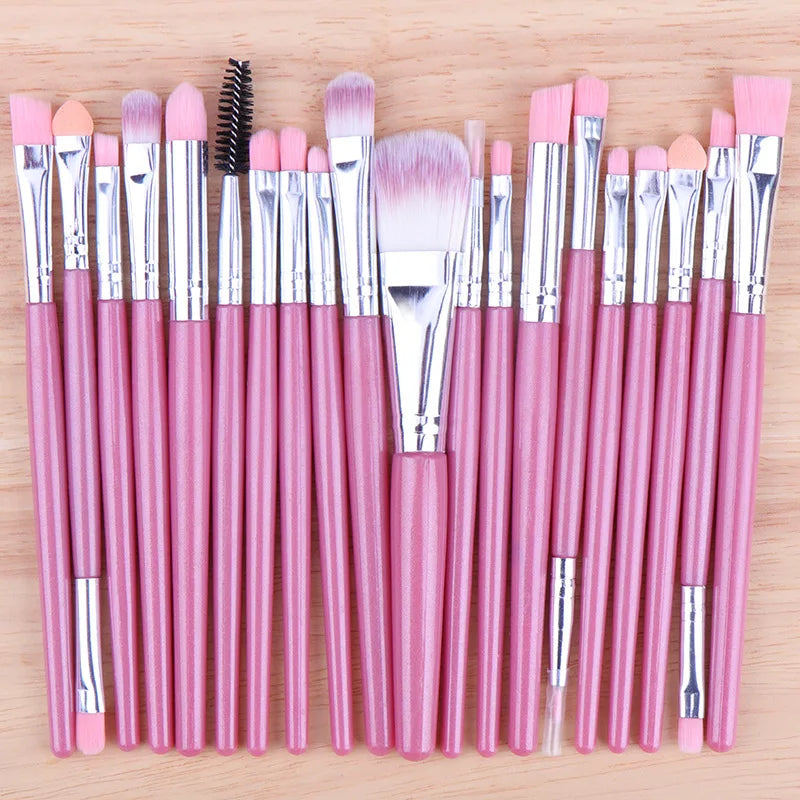 20/10/8/6Pcs Makeup Brushes Set Professional Plastic Handle Soft Synthetic Powder Foundation Eyeshadow Make Up Brush Cosmetics