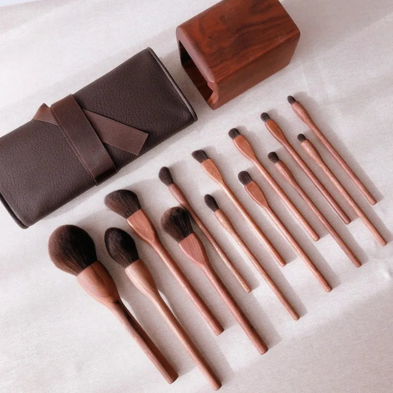 Chinese Vintage Style Makeup Brushes Set Cosmetic Powder Blush Foundation Sculpting Eye Shadow Professional Beauty Make Up Brush