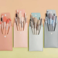 8Pcs Eyeshadow Portable Makeup Brushes Set Soft Fluffy Brushes Blush Powder Shadow Foundation Blending Concealer Make Up Tool