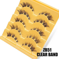 New 5pairs Winged Lashes Mink Fluffy False Eyelashes Beauty Korean Natural Eyelashes Make up Eyelash Strands