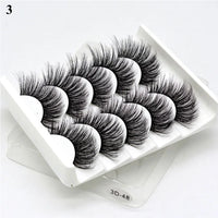 New 5pairs Winged Lashes Mink Fluffy False Eyelashes Beauty Korean Natural Eyelashes Make up Eyelash Strands