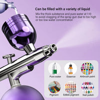 Airbrush Nail With Compressor Portable Airbrush For Nails Cake Tattoo Makeup Paint Air Spray Gun Oxygen Injector Air Brush Kit