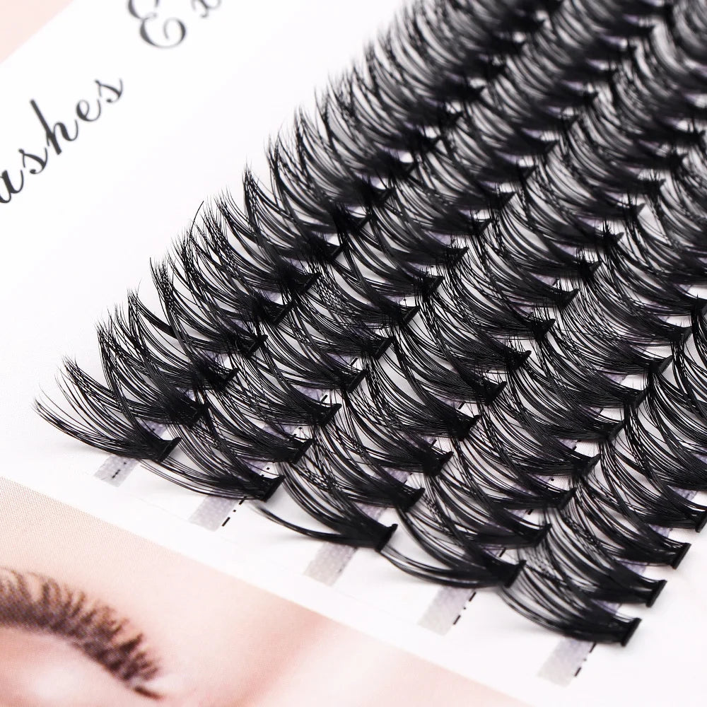 Individual Imitation Mink Eyelash Extensions for Make Up, Natural Thick Lashes, 1Box, 100 Bundles, 10, 20, 30D