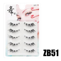 New 5pairs Winged Lashes Mink Fluffy False Eyelashes Beauty Korean Natural Eyelashes Make up Eyelash Strands