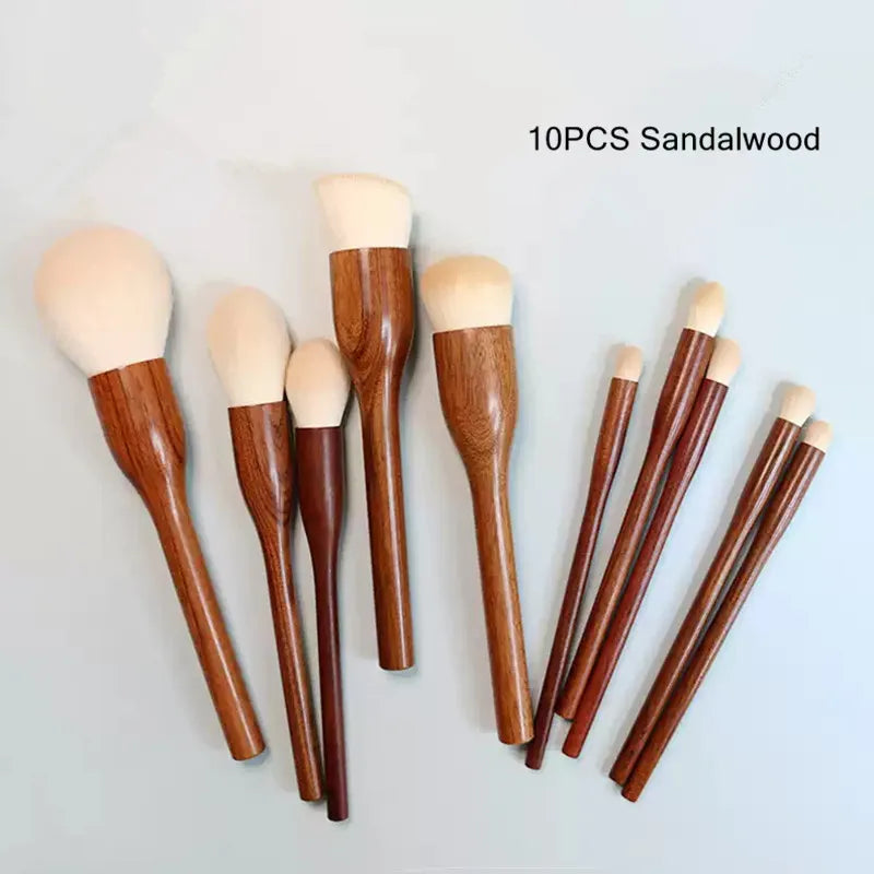 Chinese Vintage Style Makeup Brushes Set Cosmetic Powder Blush Foundation Sculpting Eye Shadow Professional Beauty Make Up Brush