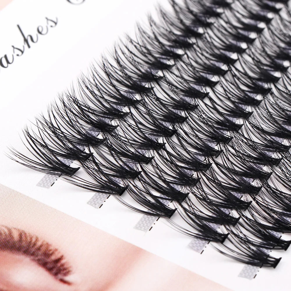 Individual Imitation Mink Eyelash Extensions for Make Up, Natural Thick Lashes, 1Box, 100 Bundles, 10, 20, 30D