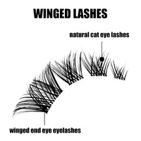 New 5pairs Winged Lashes Mink Fluffy False Eyelashes Beauty Korean Natural Eyelashes Make up Eyelash Strands