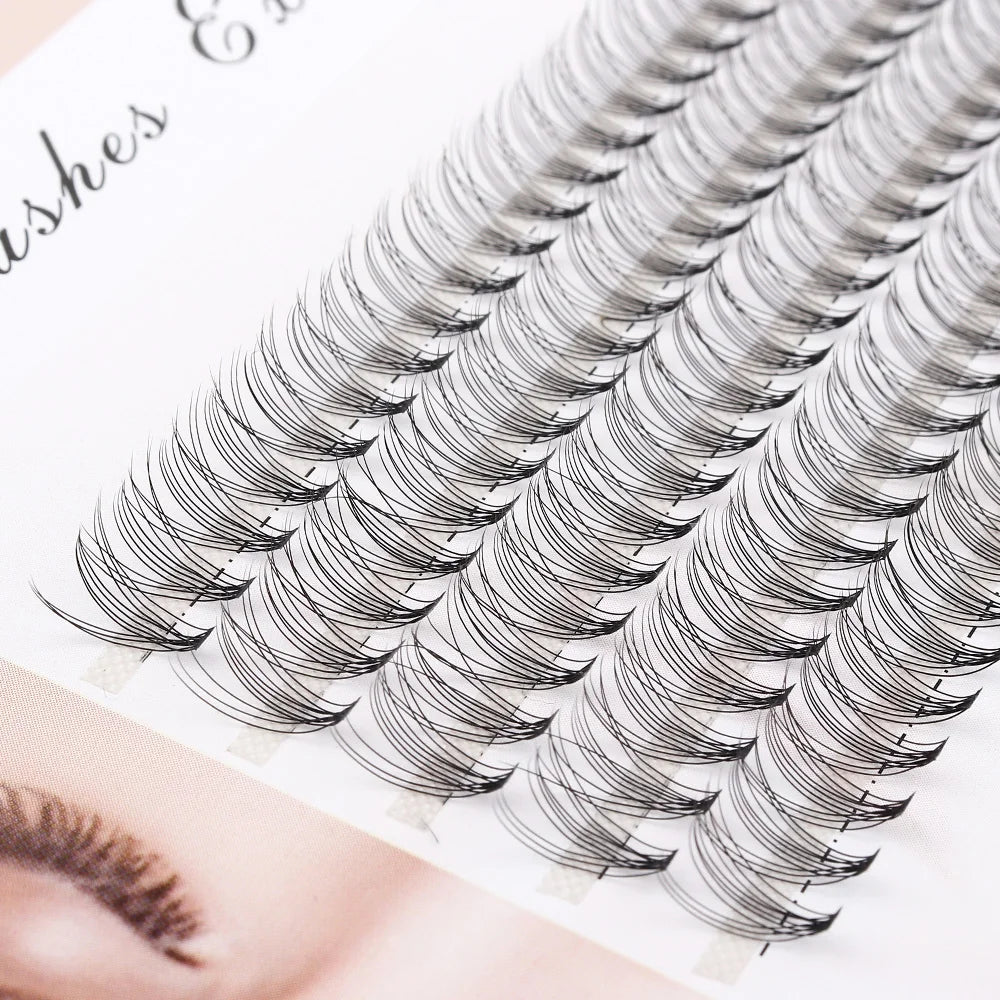 Individual Imitation Mink Eyelash Extensions for Make Up, Natural Thick Lashes, 1Box, 100 Bundles, 10, 20, 30D