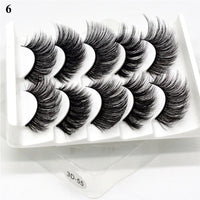 New 5pairs Winged Lashes Mink Fluffy False Eyelashes Beauty Korean Natural Eyelashes Make up Eyelash Strands