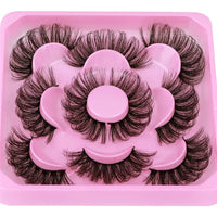 5 pairs Russian Strip Lashes Fluffy Mink Lashes 3D False Eyelashes Russian Volume Eyelashes Fake Eyelash Extension Make Up