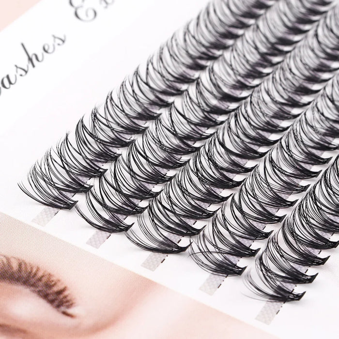 Individual Imitation Mink Eyelash Extensions for Make Up, Natural Thick Lashes, 1Box, 100 Bundles, 10, 20, 30D