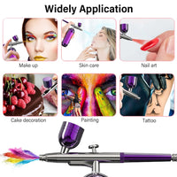 Airbrush Nail With Compressor Portable Airbrush For Nails Cake Tattoo Makeup Paint Air Spray Gun Oxygen Injector Air Brush Kit