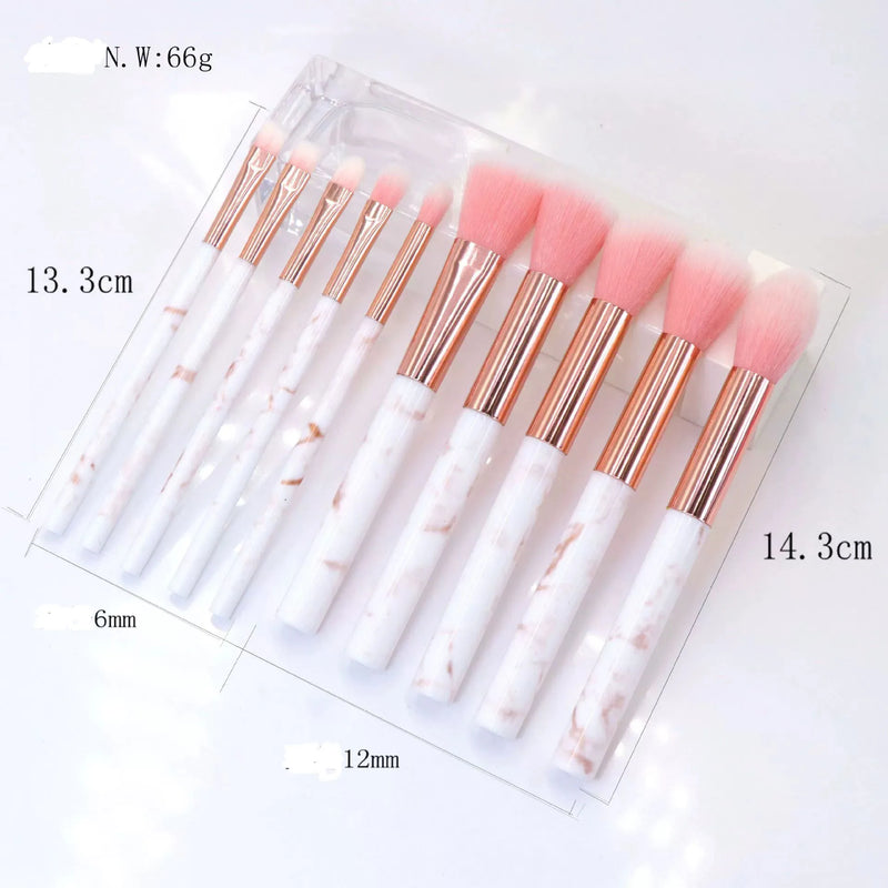 20/10/8/6Pcs Makeup Brushes Set Professional Plastic Handle Soft Synthetic Powder Foundation Eyeshadow Make Up Brush Cosmetics