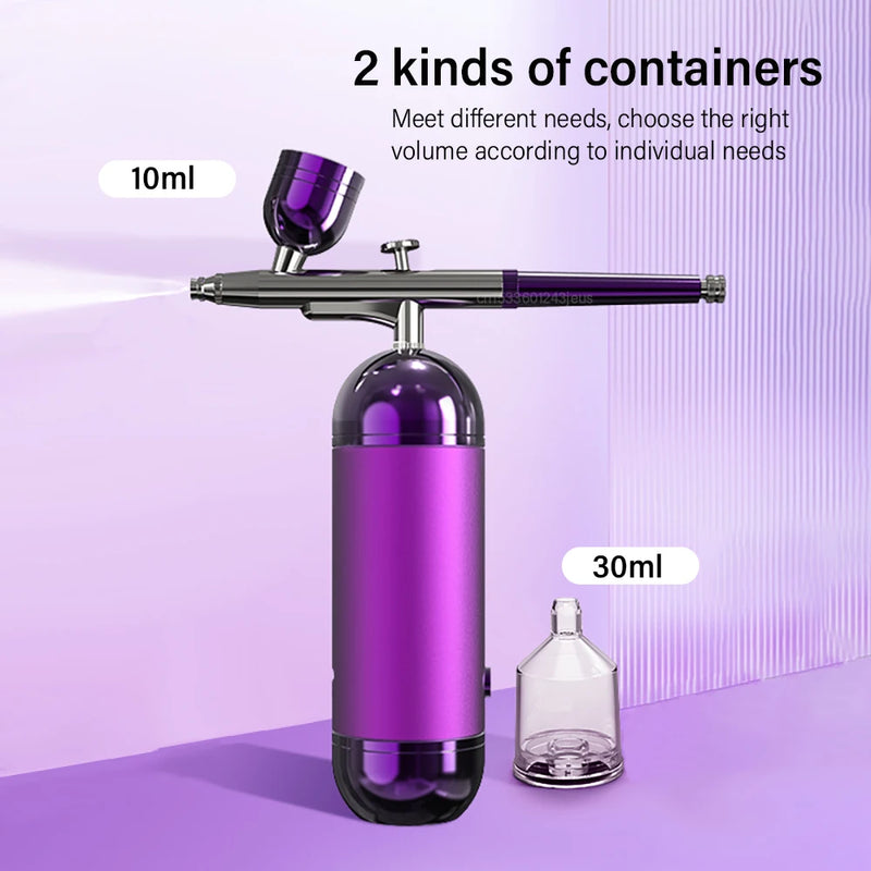 Airbrush Nail With Compressor Portable Airbrush For Nails Cake Tattoo Makeup Paint Air Spray Gun Oxygen Injector Air Brush Kit